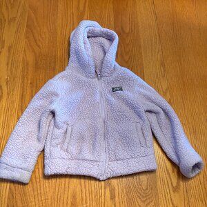 Eddie Bauer Girls Quest Sherpa Fleece Full Zip Hooded Jacket – Lilac – Size 5T